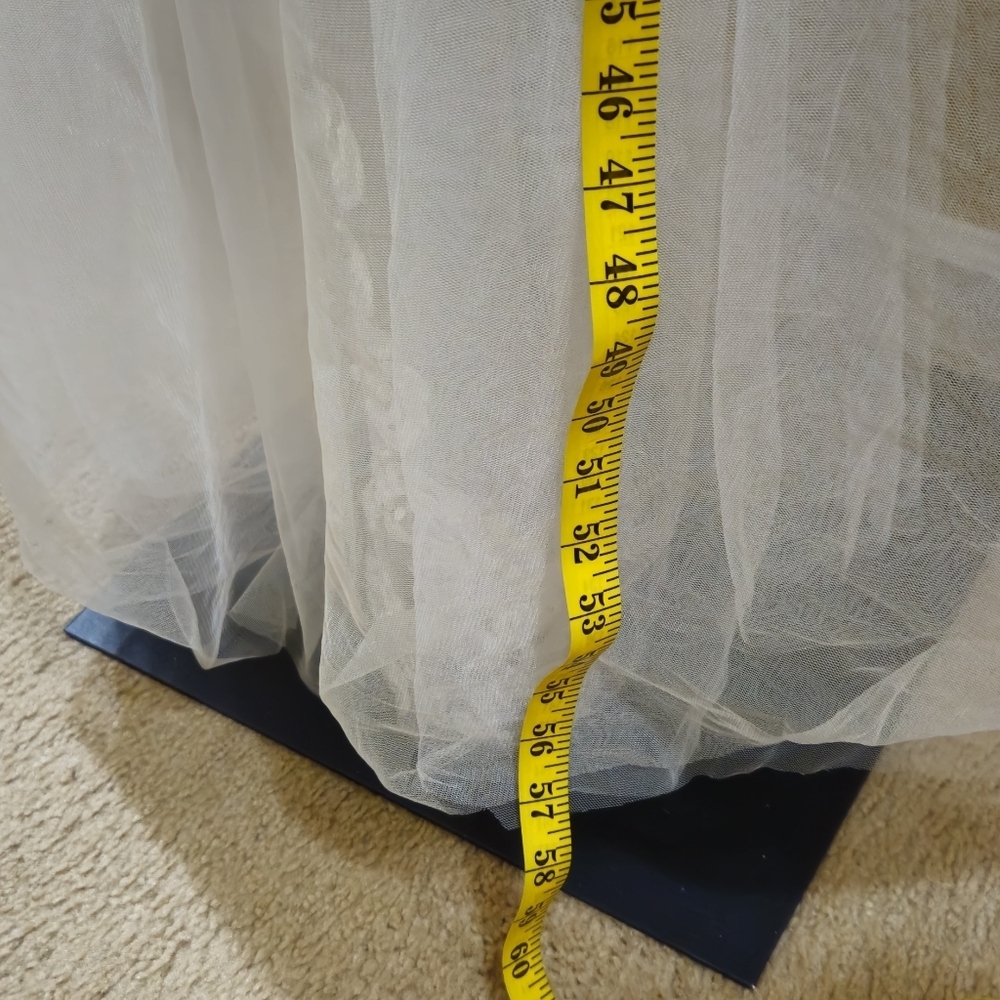 Unbranded White Beaded Tulle First Communion/JR Bridemaid/Formal Dress w/Train - Picture 8 of 12